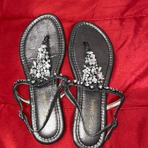 Sandals thong jeweled